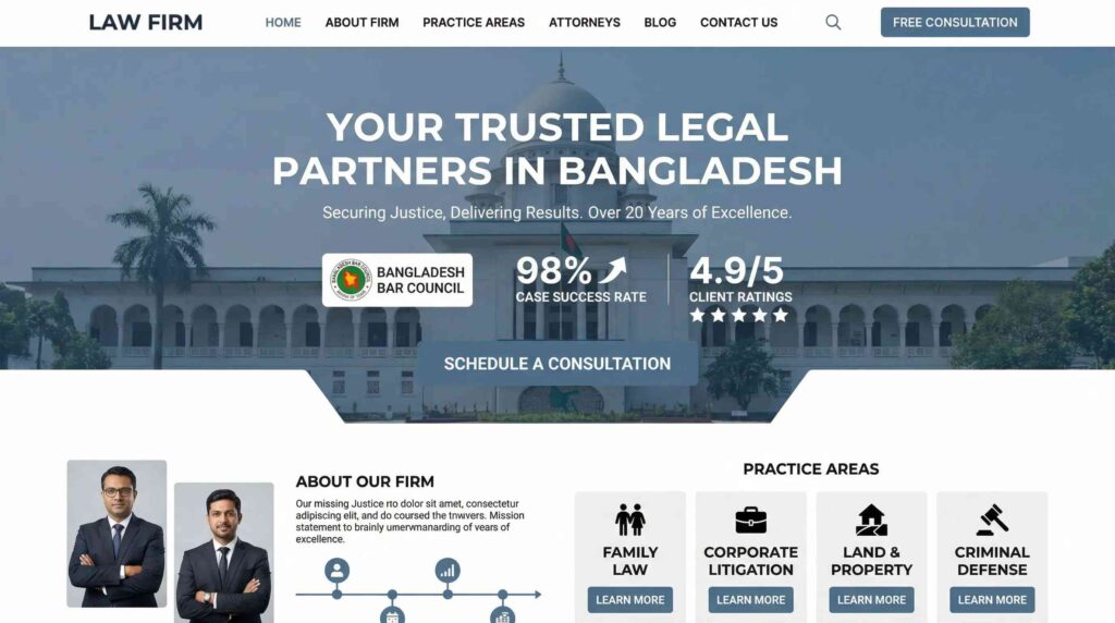 Best Lawyer Website Design in Bangladesh 2026